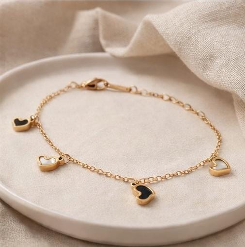 Heart Charm Chain Bracelet