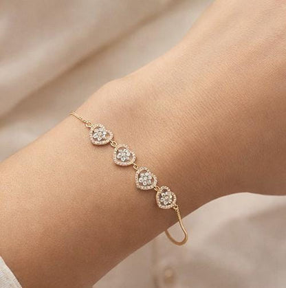 Heart Stone Chain Bracelet