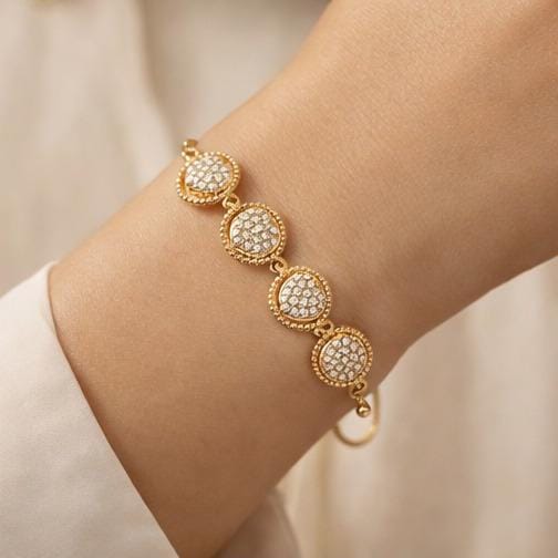 Stone Heart Chain Bracelet