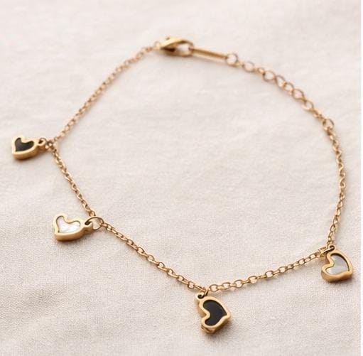 Heart Charm Chain Bracelet