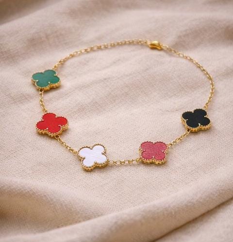Pastel Clover Multi Color Anti Tarnish Bracelet