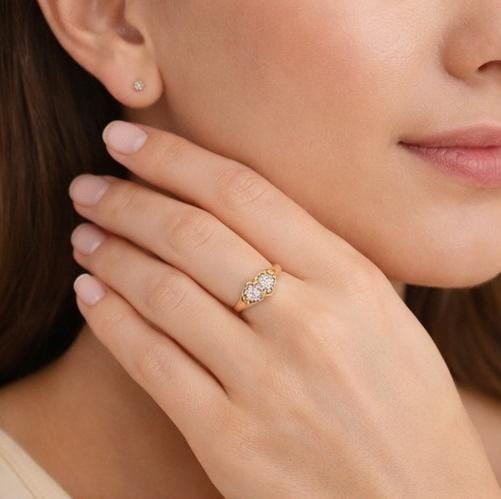 Heart Stone Band Ring