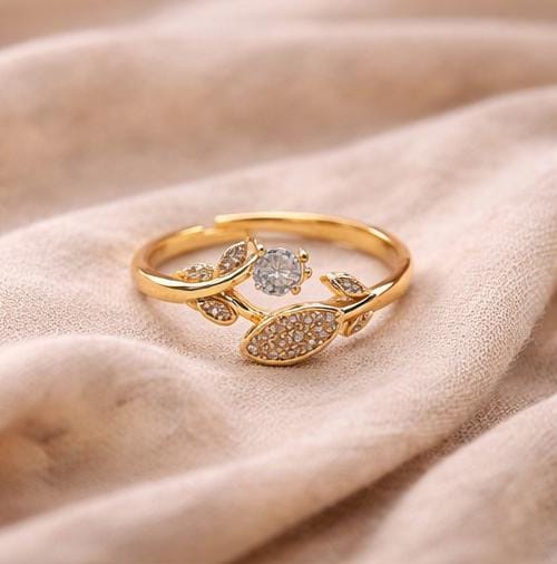 Crown heart adjustable ring