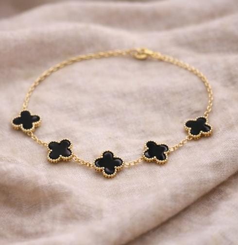 Midnight Clover Anti Tarnish Bracelet