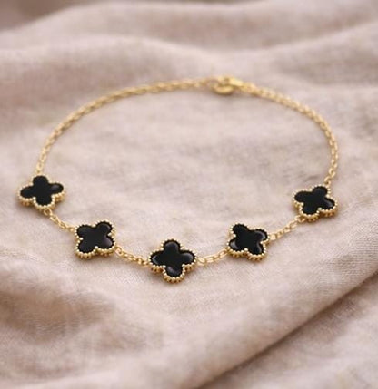 Midnight Clover Anti Tarnish Bracelet