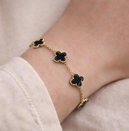 Midnight Clover Anti Tarnish Bracelet