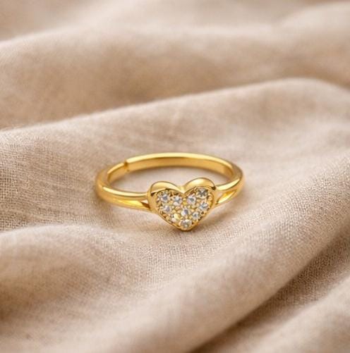 Heart Stone Band Ring