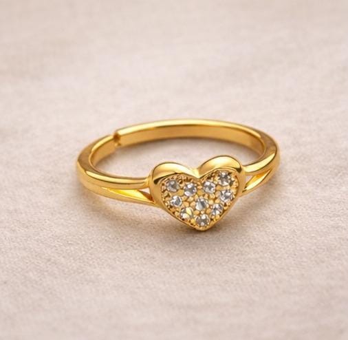 Heart Stone Band Ring